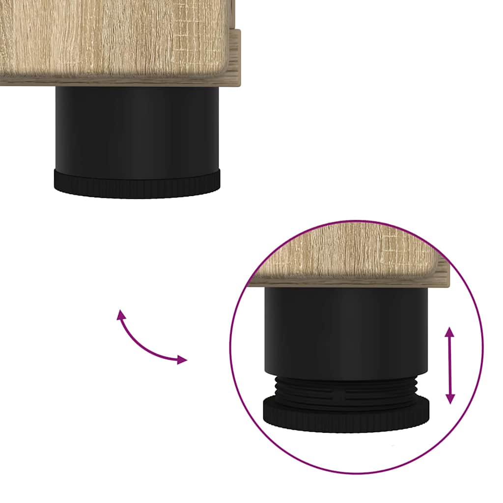 Badezimmermöbel-Set 3 stk. Sonoma-Eiche 61 x 35 x 64 cm