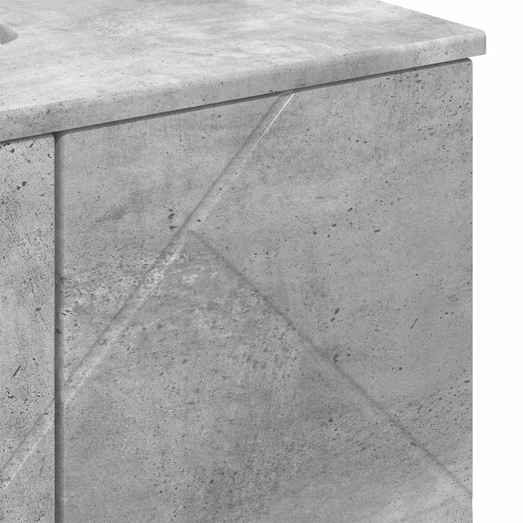 Badezimmermöbel-Set 3 stk. Beton Grau 61 x 35 x 64 cm