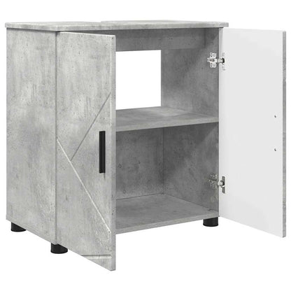 Badezimmermöbel-Set 3 stk. Beton Grau 61 x 35 x 64 cm