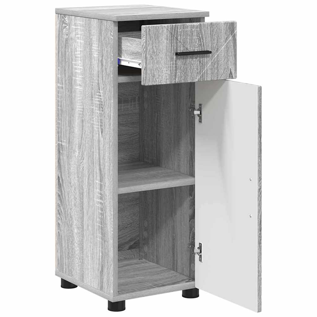 Badezimmermöbel-Set 3 stk. Graues Sonoma 61 x 35 x 64 cm