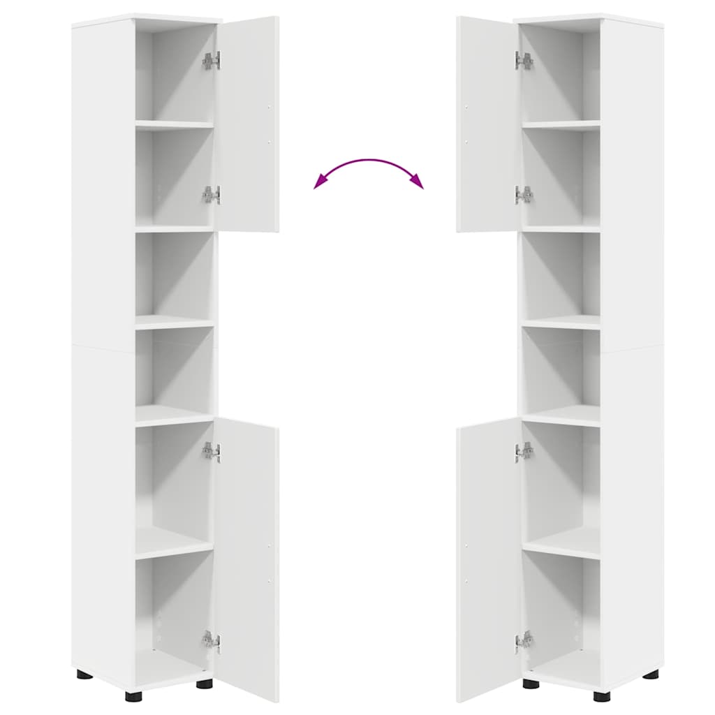 Badezimmermöbel-Set 4 stk. Weiß 61 x 35 x 64 cm