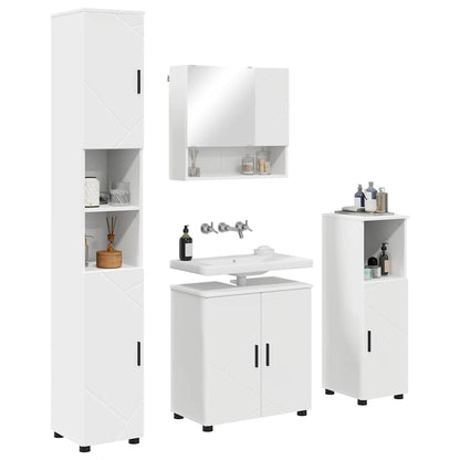 Badezimmermöbel-Set 4 stk. Weiß 61 x 35 x 64 cm