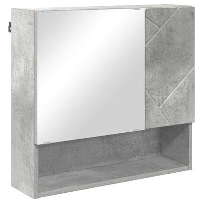Badezimmermöbel-Set 4 stk. Beton Grau 61 x 35 x 64 cm