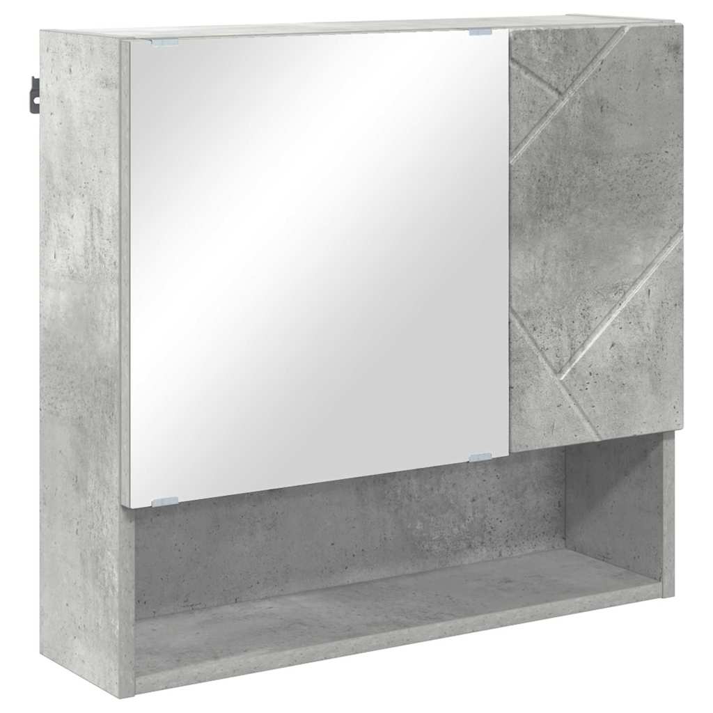 Badezimmermöbel-Set 4 stk. Beton Grau 61 x 35 x 64 cm
