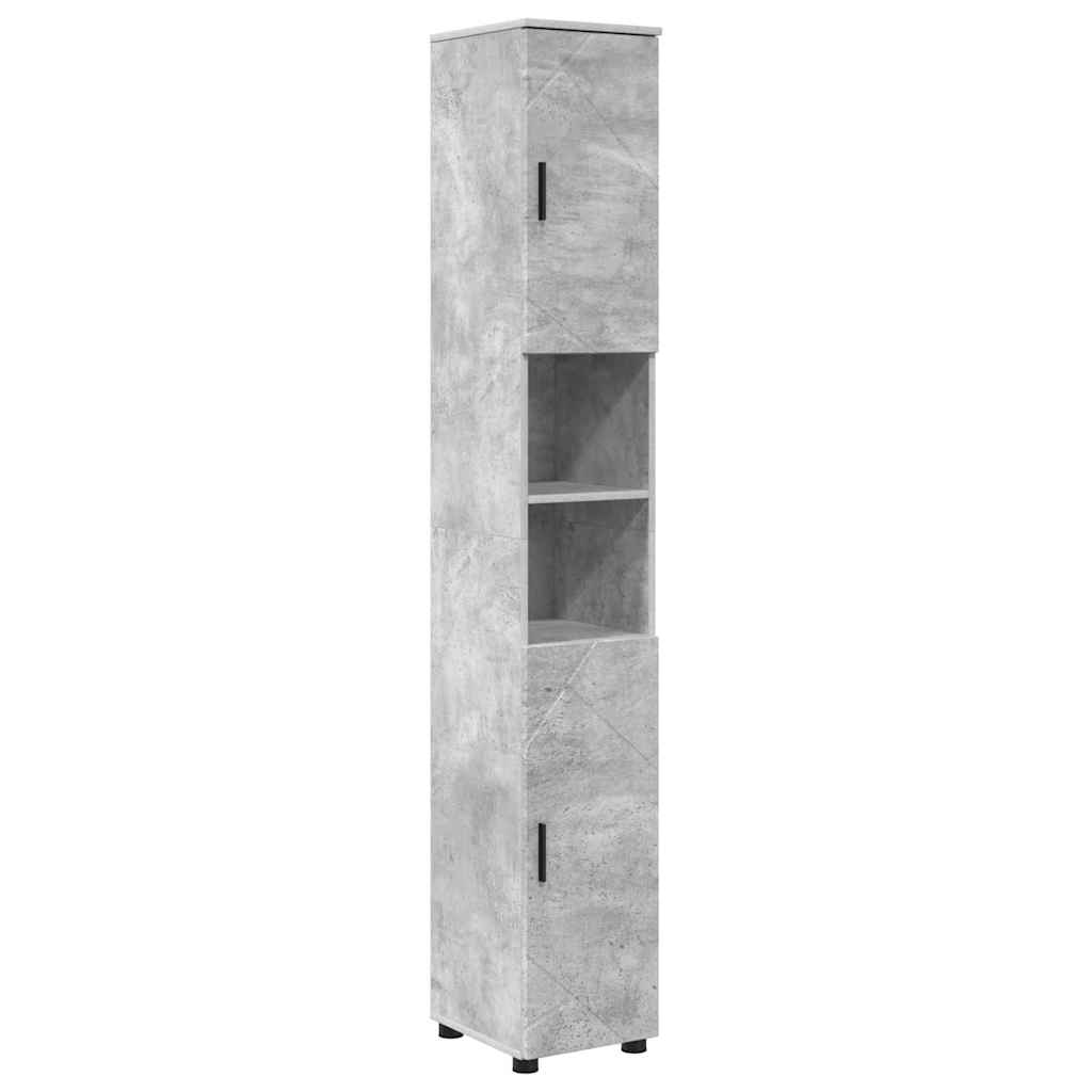 Badezimmermöbel-Set 4 stk. Beton Grau 61 x 35 x 64 cm