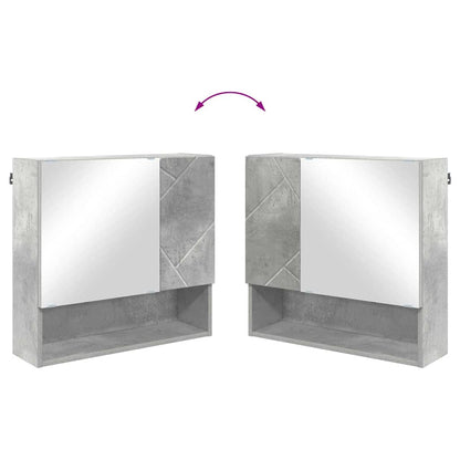 Badezimmermöbel-Set 4 stk. Beton Grau 61 x 35 x 64 cm
