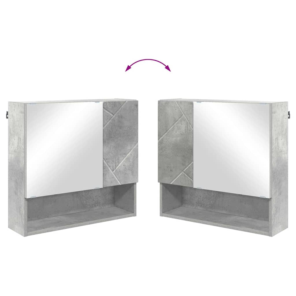 Badezimmermöbel-Set 4 stk. Beton Grau 61 x 35 x 64 cm