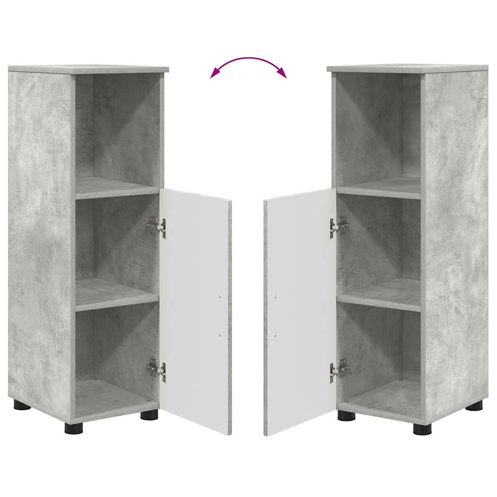 Badezimmermöbel-Set 4 stk. Beton Grau 61 x 35 x 64 cm