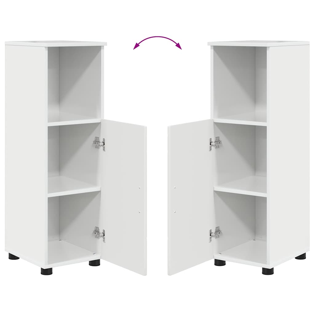 Badezimmermöbel-Set 4 stk. Hochglanz Weiß 61 x 35 x 64 cm