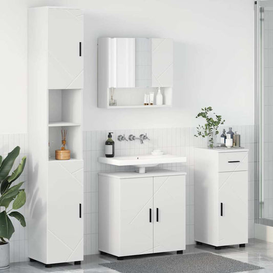 Badezimmermöbel-Set 4 stk. Weiß 61 x 35 x 64 cm