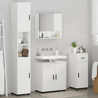 Badezimmermöbel-Set 4 Stk. Weiß 61 x 35 x 64 cm