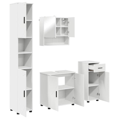 Badezimmermöbel-Set 4 Stk. Weiß 61 x 35 x 64 cm