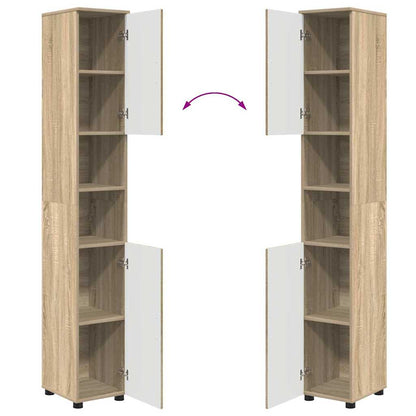 Badezimmermöbel-Set 4 stk. Sonoma-Eiche 61 x 35 x 64 cm