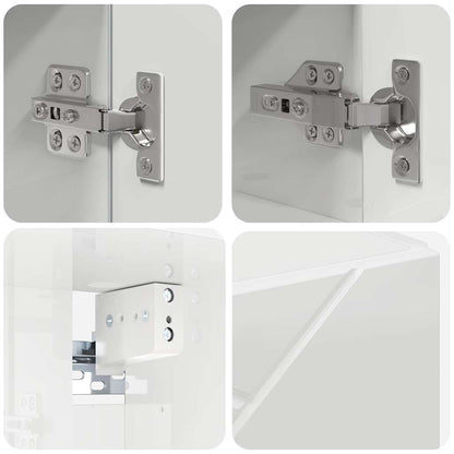 Badezimmermöbel-Set 4 stk. Hochglanz Weiß 61 x 35 x 64 cm