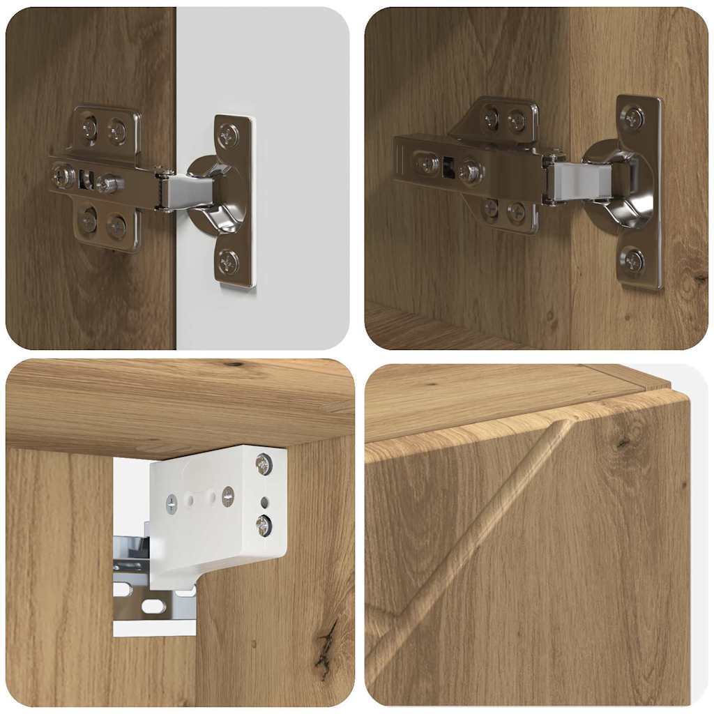 Badezimmermöbel-Set 4 Stk. Artisan-Eiche 61 x 35 x 64 cm