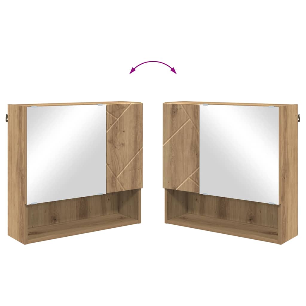 Badezimmermöbel-Set 4 Stk. Artisan-Eiche 61 x 35 x 64 cm