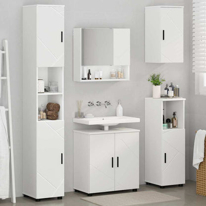 Badezimmermöbel-Set 5 stk. Weiß 61 x 35 x 64 cm