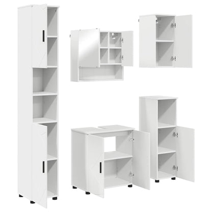Badezimmermöbel-Set 5 stk. Weiß 61 x 35 x 64 cm