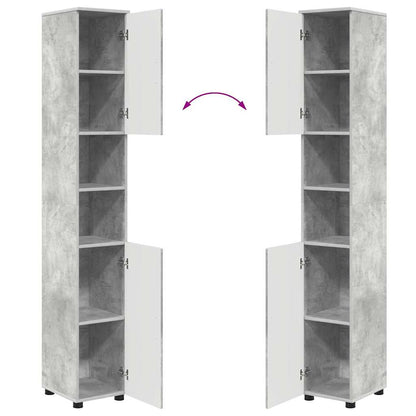 Badezimmermöbel-Set 5 stk. Betongrau 61 x 35 x 64 cm