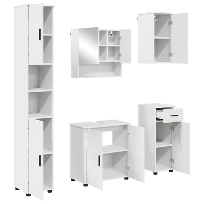 Badezimmermöbel-Set 5 stk. Weiß 61 x 35 x 64 cm