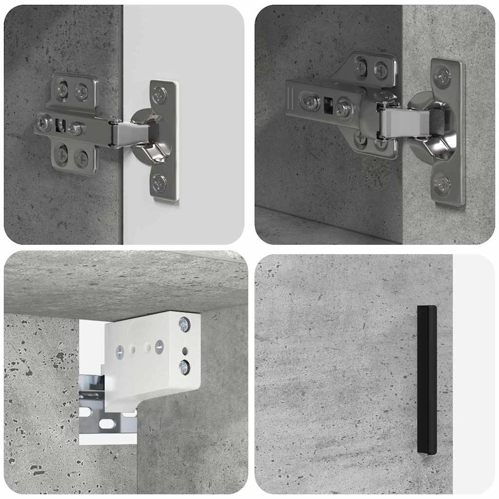 Badezimmermöbel-Set 5 stk. Betongrau 61 x 35 x 64 cm