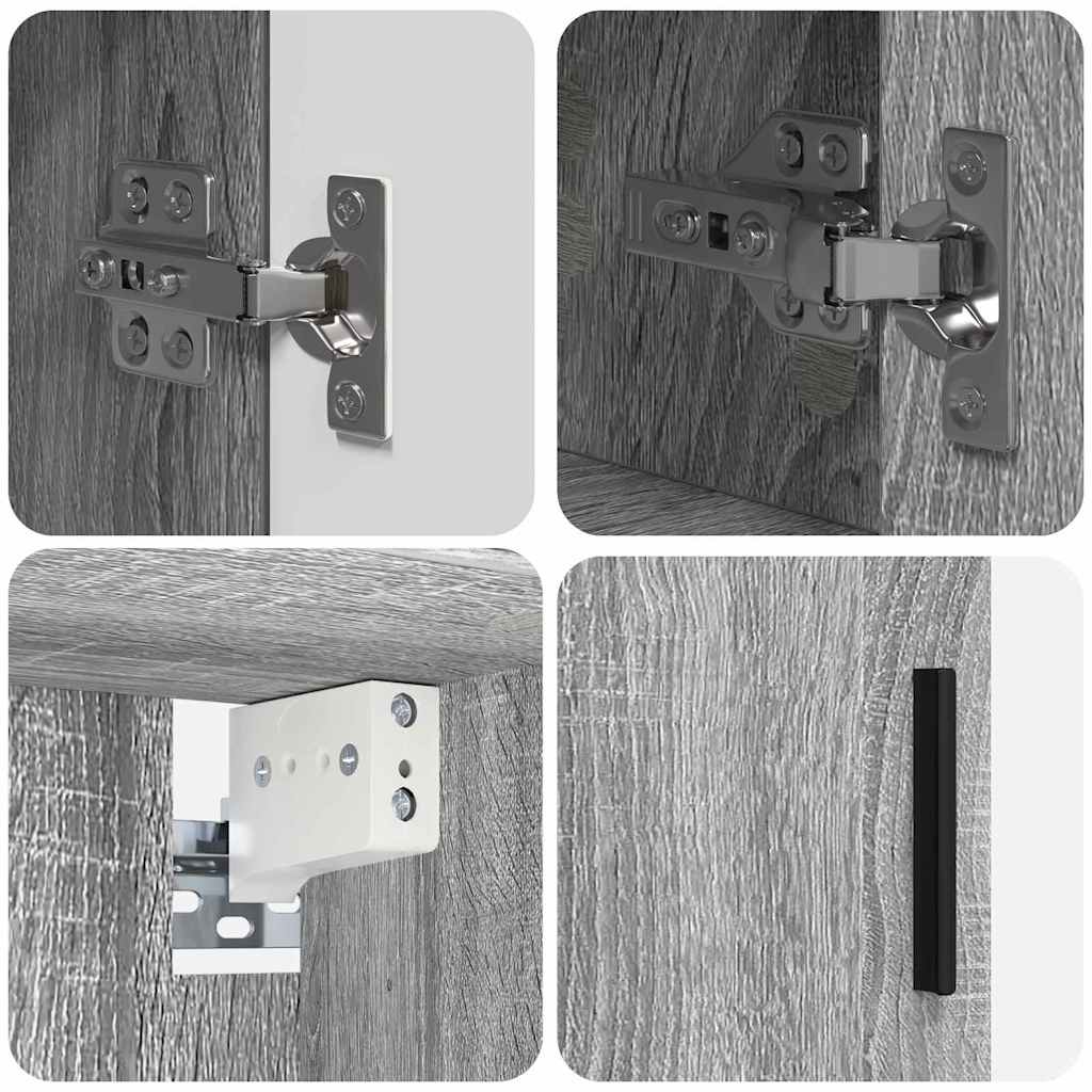 Badezimmermöbel-Set 5 stk. Graues Sonoma 61 x 35 x 64 cm
