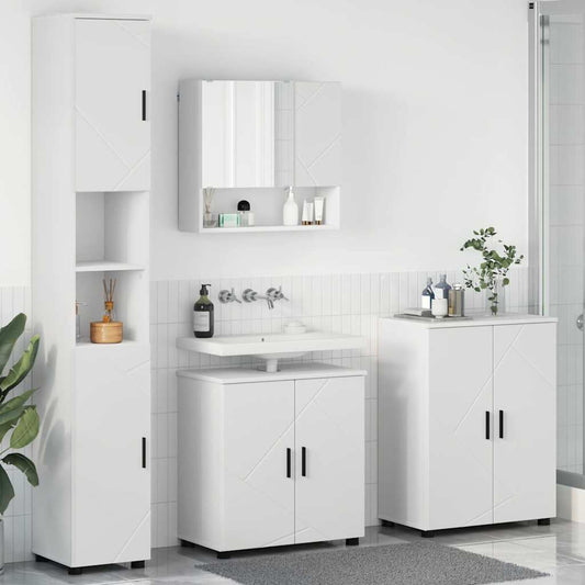 Badezimmermöbel-Set 4 stk. Weiß 61 x 35 x 64 cm
