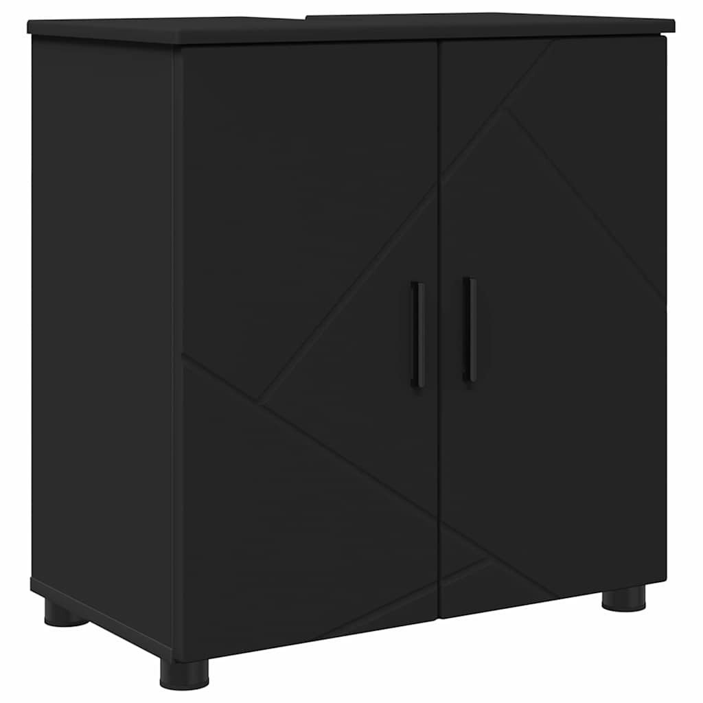 Badezimmermöbel-Set 4 stk. Schwarz 61 x 35 x 64 cm