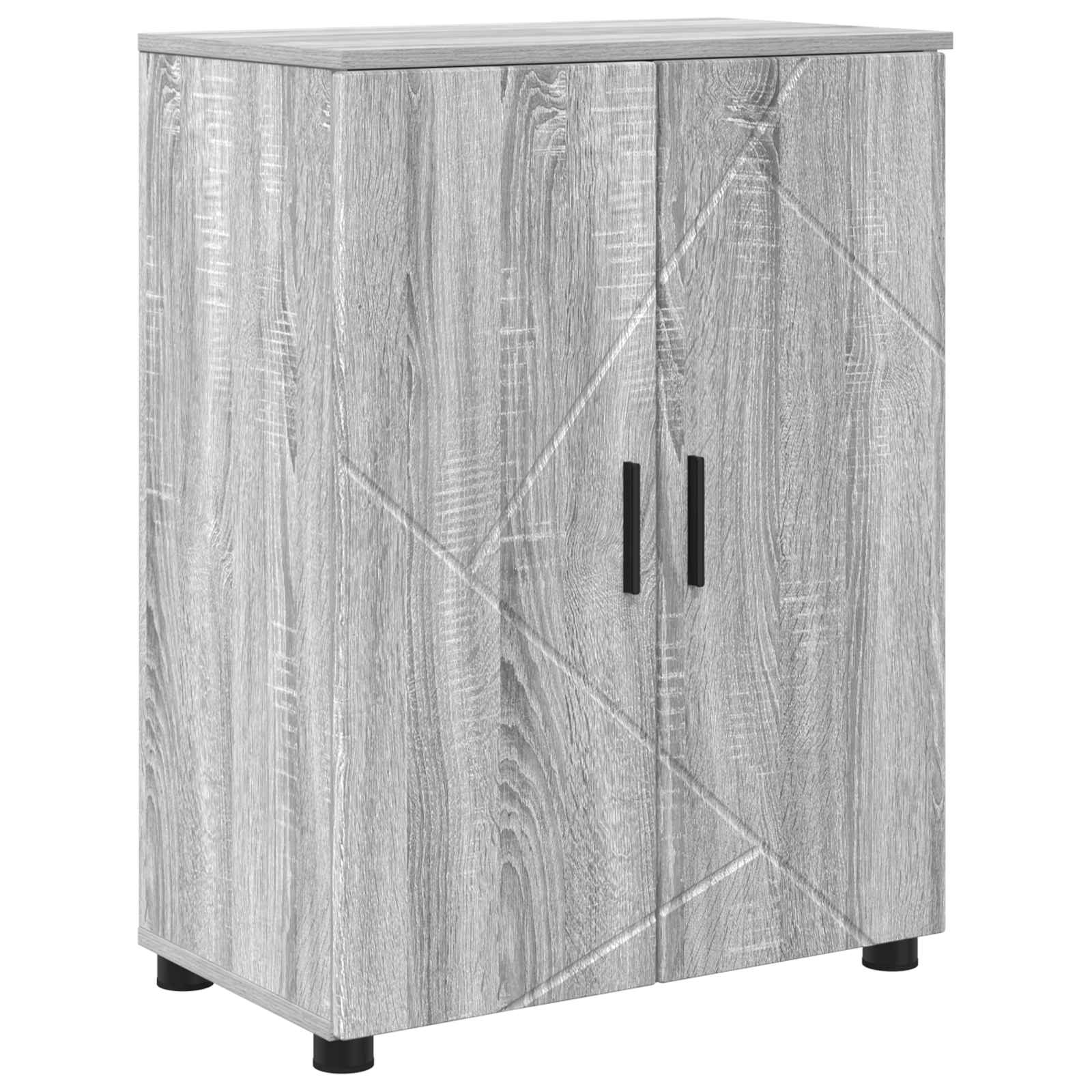 Badezimmermöbel-Set 4 stk. Graues Sonoma 61 x 35 x 64 cm