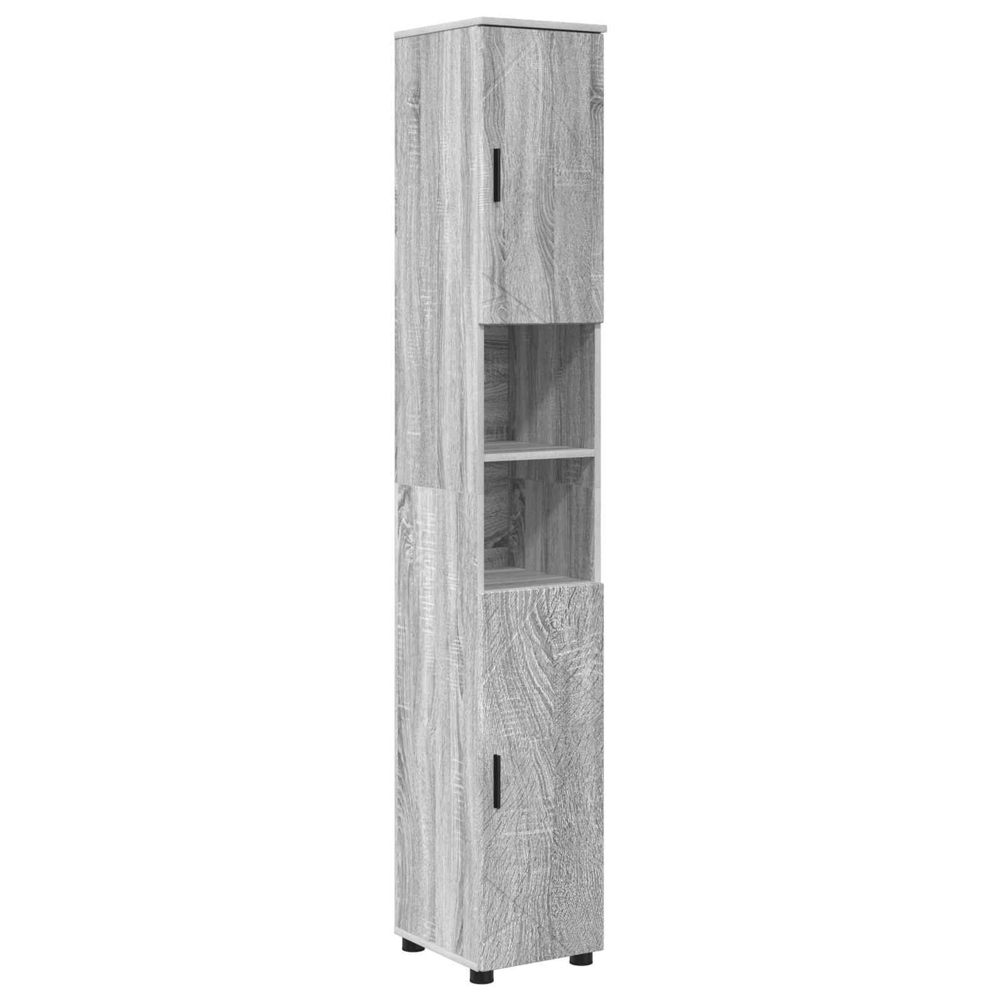 Badezimmermöbel-Set 4 stk. Graues Sonoma 61 x 35 x 64 cm