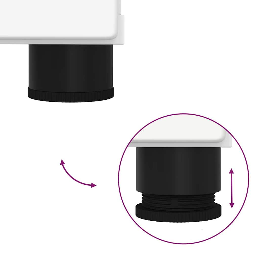 Badezimmermöbel-Set mit Regal 2 pcs Weiß Sperrholz und Metall