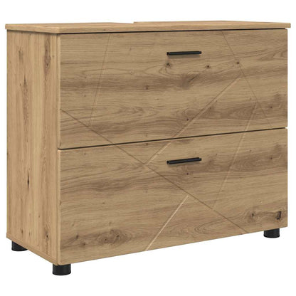 Badezimmermöbel-Set 2 Stk. Artisan-Eiche 76,5 x 35 x 64 cm