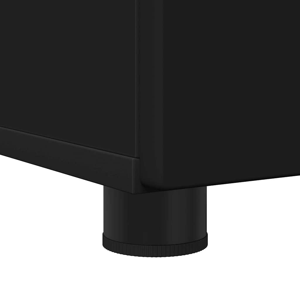 Badezimmermöbel-Set 3 stk. Schwarz 76,5 x 35 x 64 cm