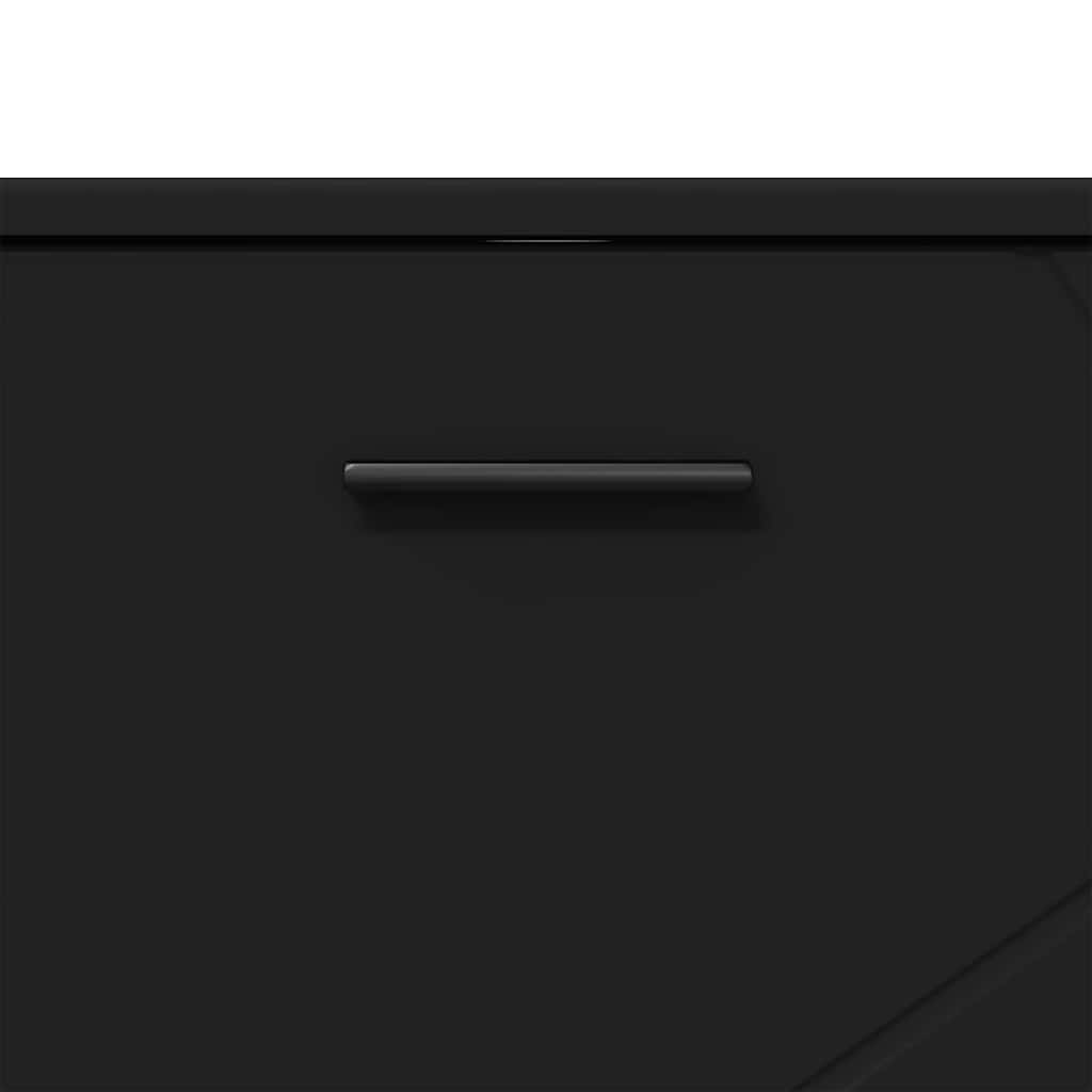 Badezimmermöbel-Set 3 stk. Schwarz 76,5 x 35 x 64 cm