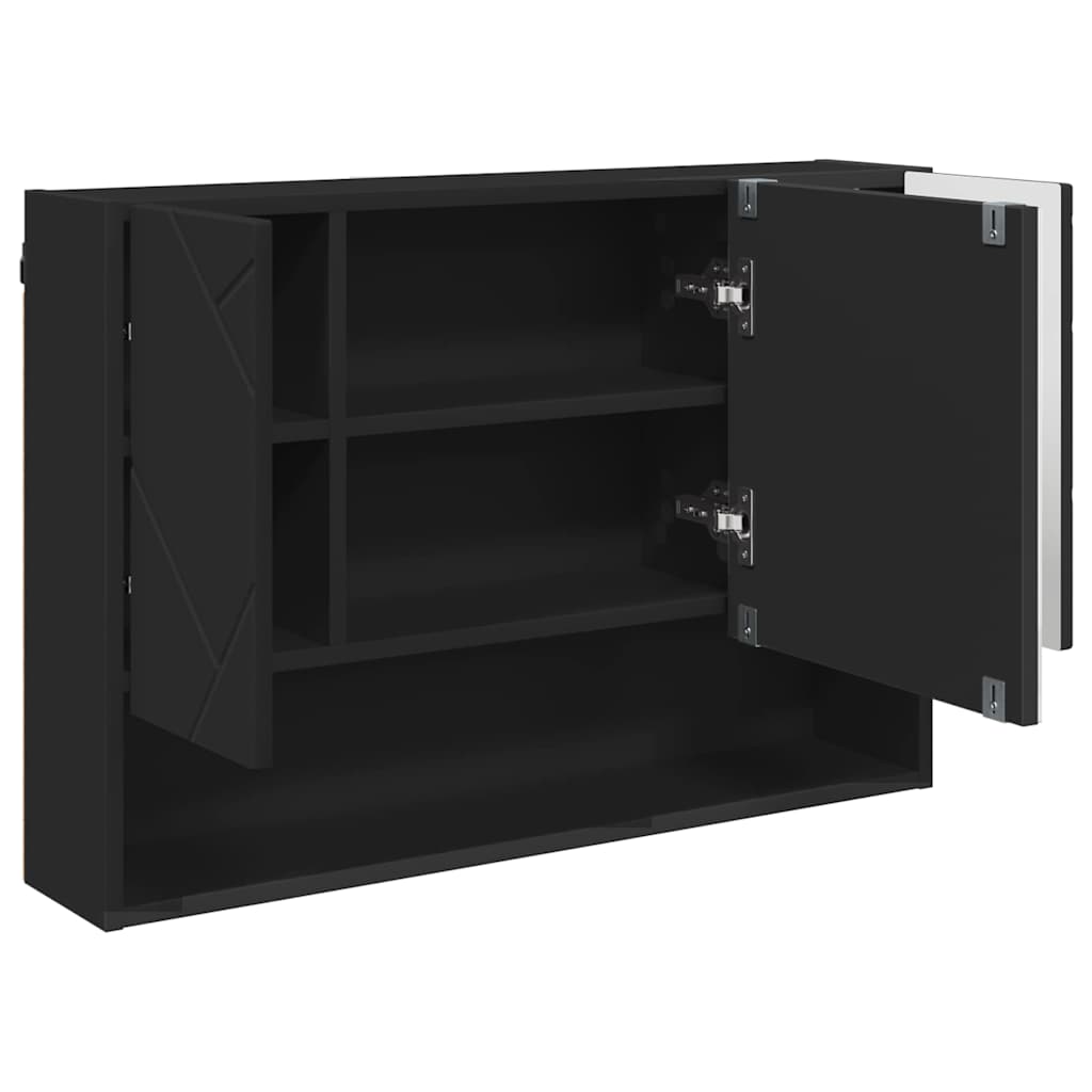 Badezimmermöbel-Set 3 stk. Schwarz 76,5 x 35 x 64 cm