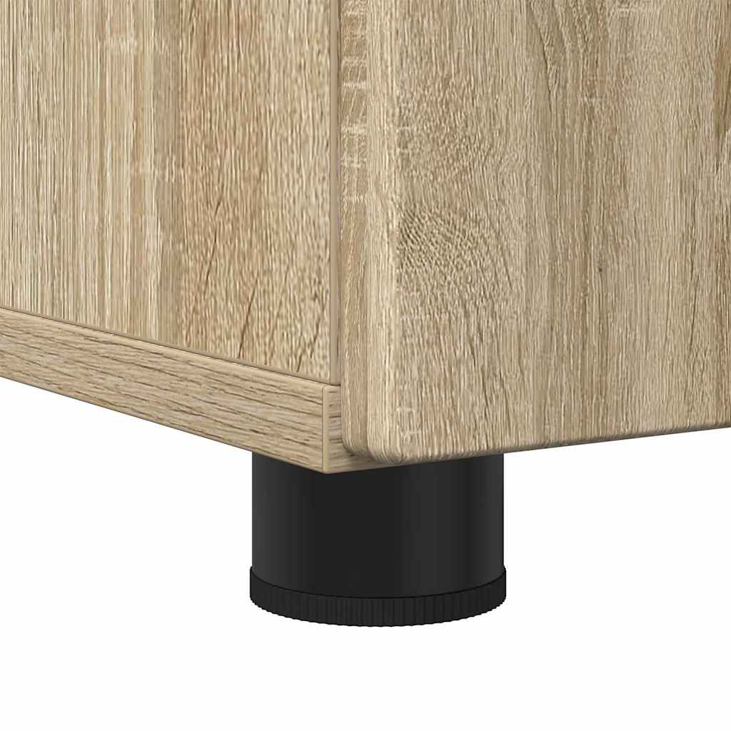 Badezimmermöbel Set mit Regal 3 pcs Sonoma-Eiche Holzwerkstoff