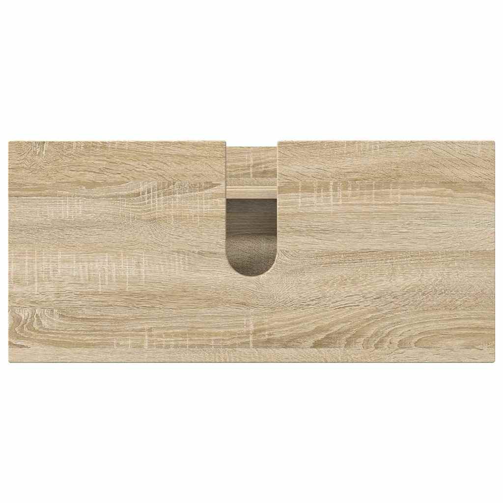 Badezimmermöbel Set mit Regal 3 pcs Sonoma-Eiche Holzwerkstoff