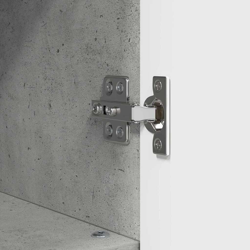 Badezimmermöbel Set mit Regal 3 pcs Betongrau Holzwerkstoff