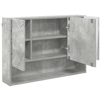 Badezimmermöbel-Set 3 stk. Beton Grau 76,5 x 35 x 64 cm