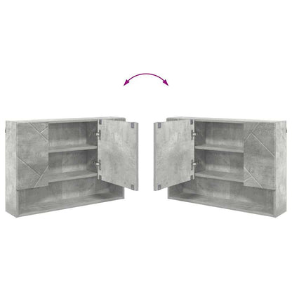 Badezimmermöbel-Set 3 stk. Beton Grau 76,5 x 35 x 64 cm