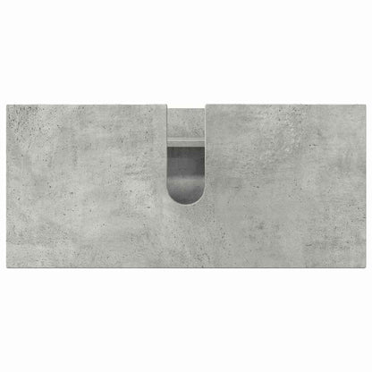 Badezimmermöbel-Set 3 stk. Beton Grau 76,5 x 35 x 64 cm