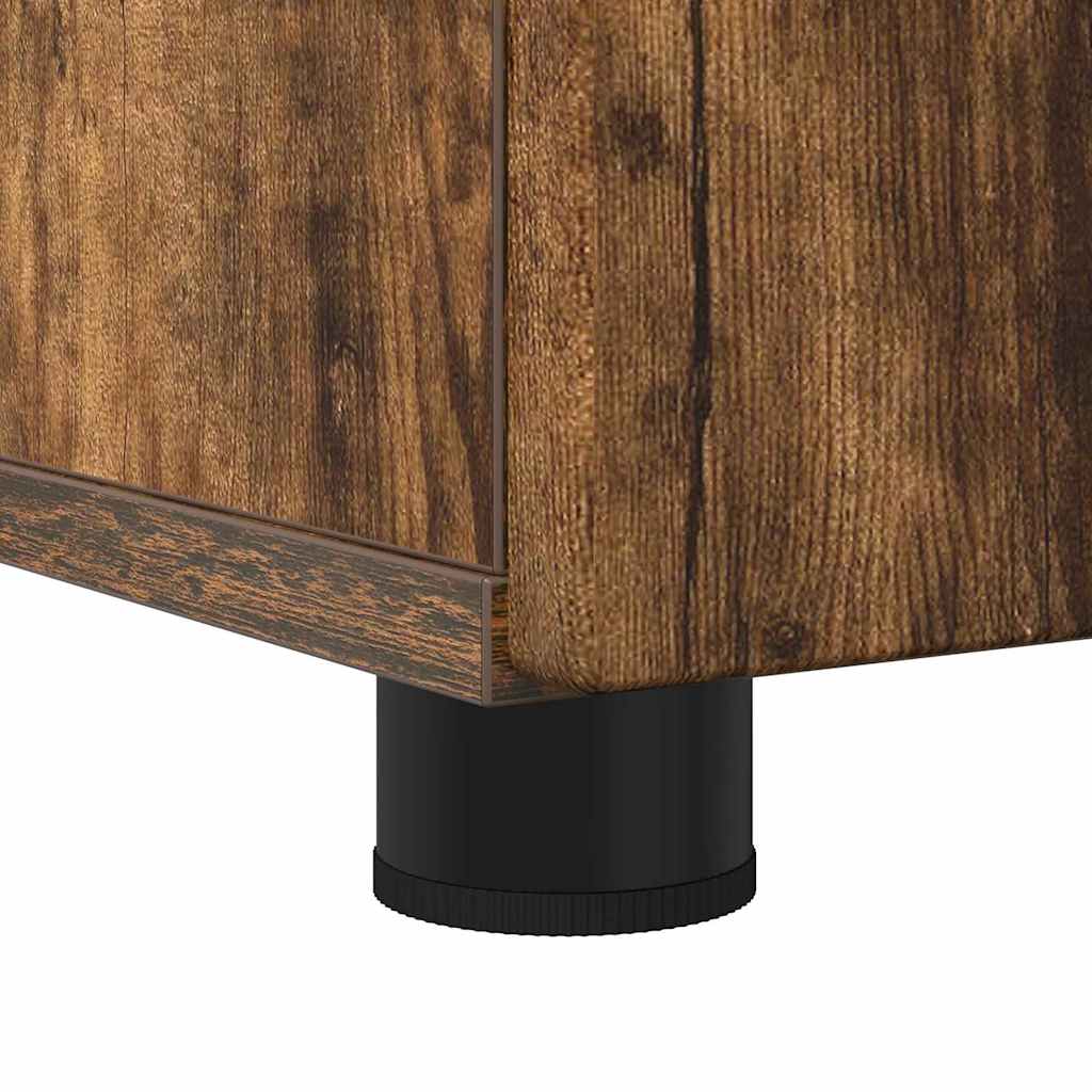 Badezimmermöbel Set mit Regal 3 pcs Räuchereiche Holzwerkstoff