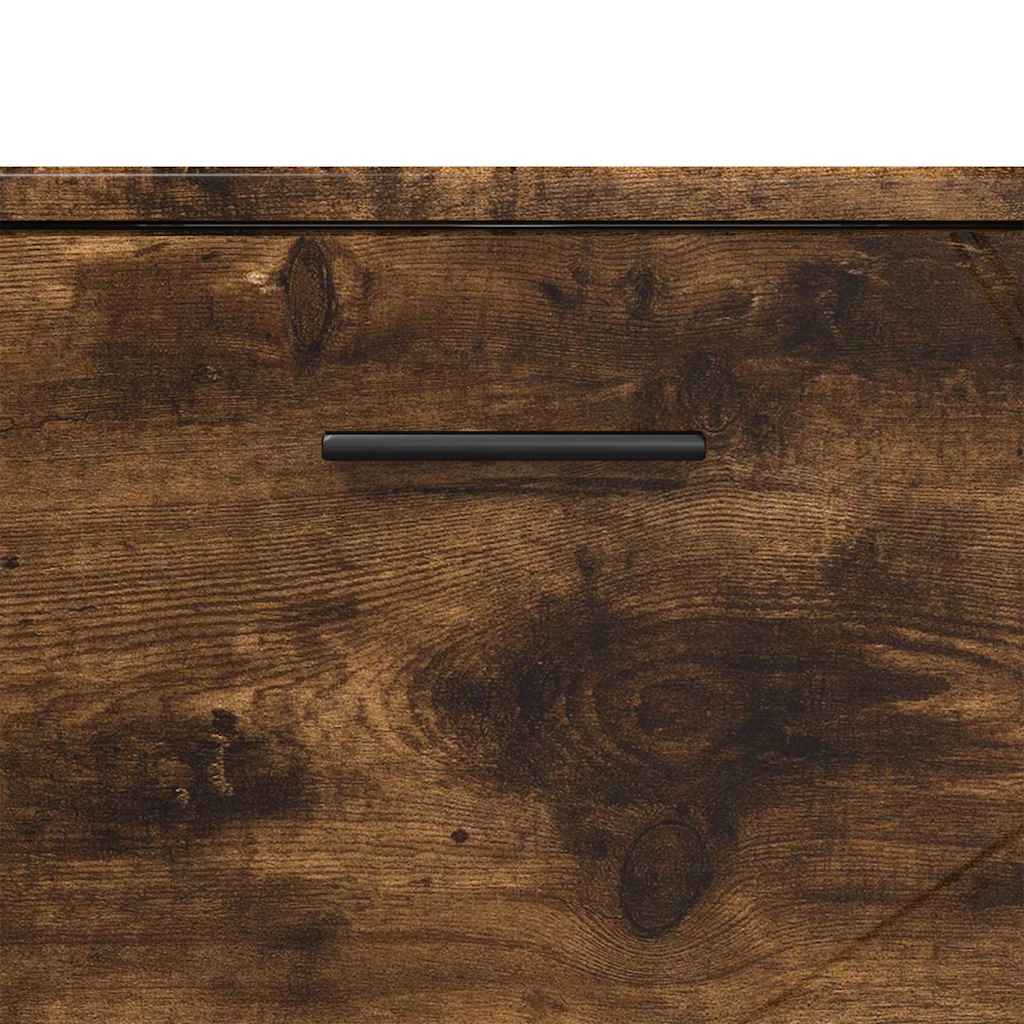 Badezimmermöbel Set mit Regal 3 pcs Räuchereiche Holzwerkstoff