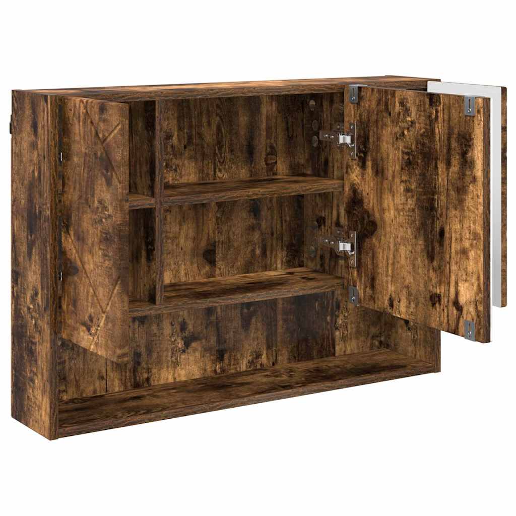 Badezimmermöbel-Set 3 stk. Geräucherte Eiche 76,5 x 35 x 64 cm
