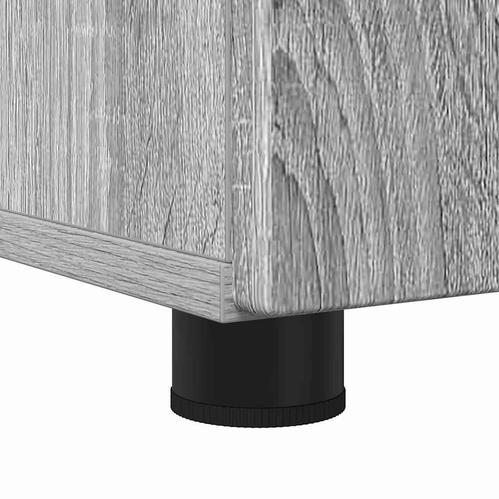 Badezimmermöbel Set mit Regal 3 pcs Grau Sonoma Holzwerkstoff