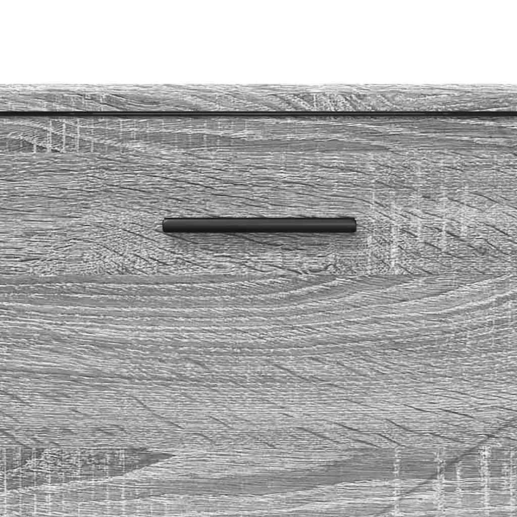 Badezimmermöbel Set mit Regal 3 pcs Grau Sonoma Holzwerkstoff