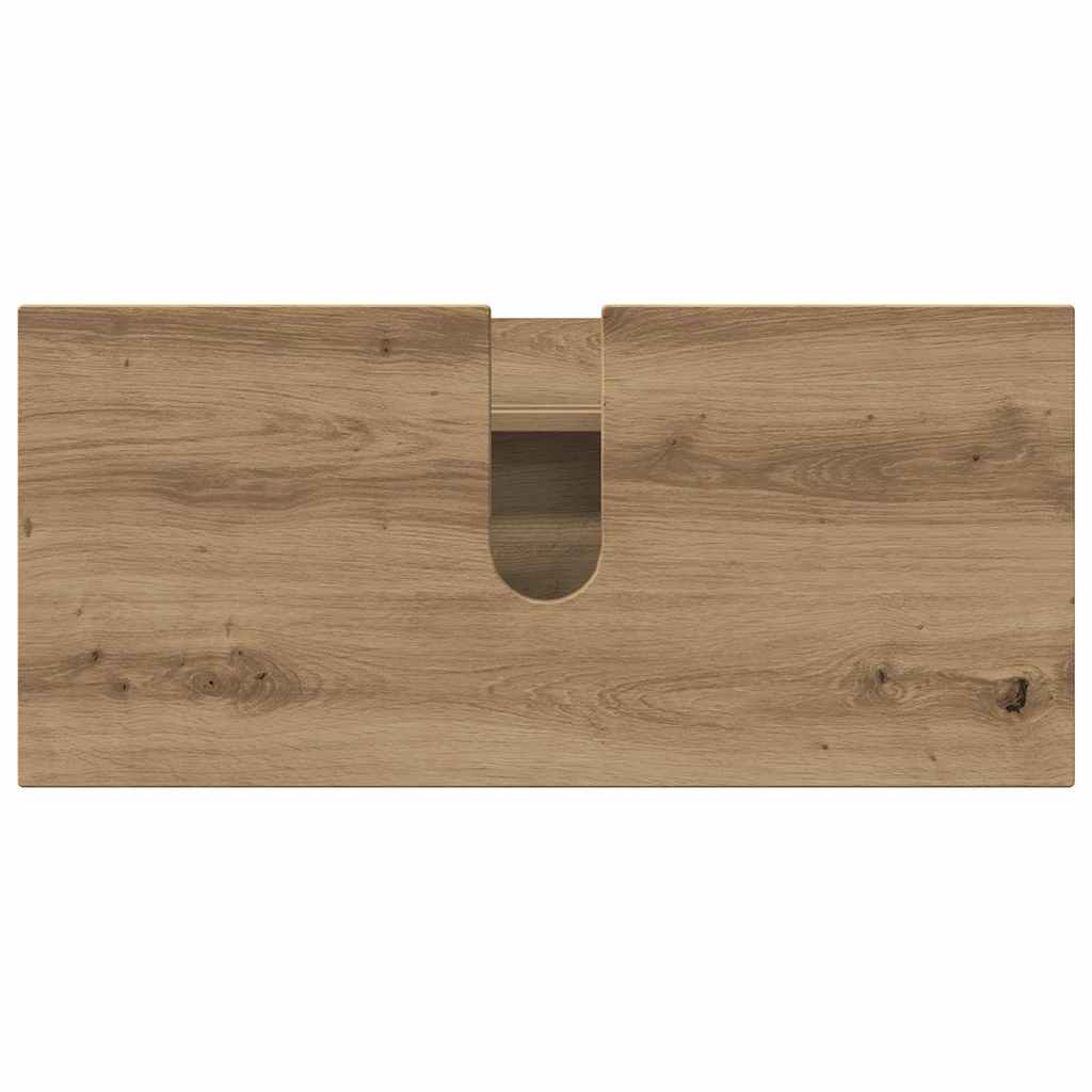 Badezimmermöbel Set mit Regal 3 pcs Artisan-Eiche Holzwerkstoff