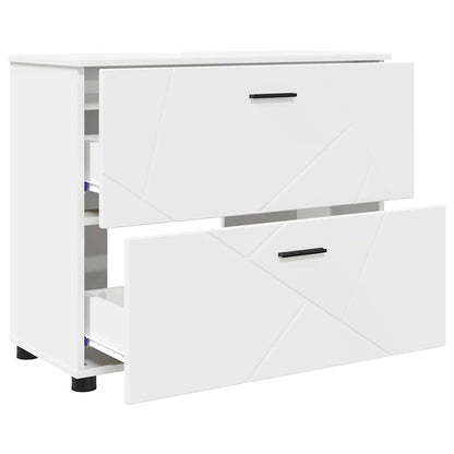 Badezimmermöbel-Set 3 stk. Weiß 76,5 x 35 x 64 cm