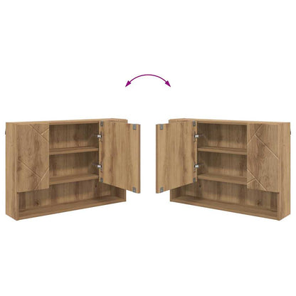 Badezimmermöbel-Set 3 Stk. Artisan-Eiche 76,5 x 35 x 64 cm