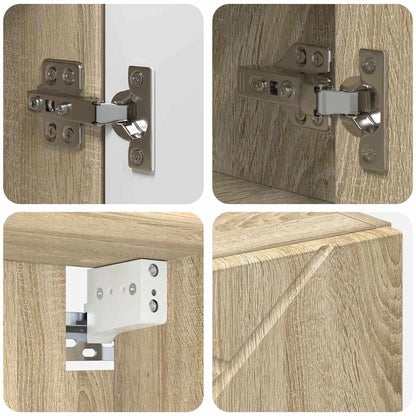Badezimmermöbel-Set 4 stk. Sonoma-Eiche 35 x 30 x 192 cm